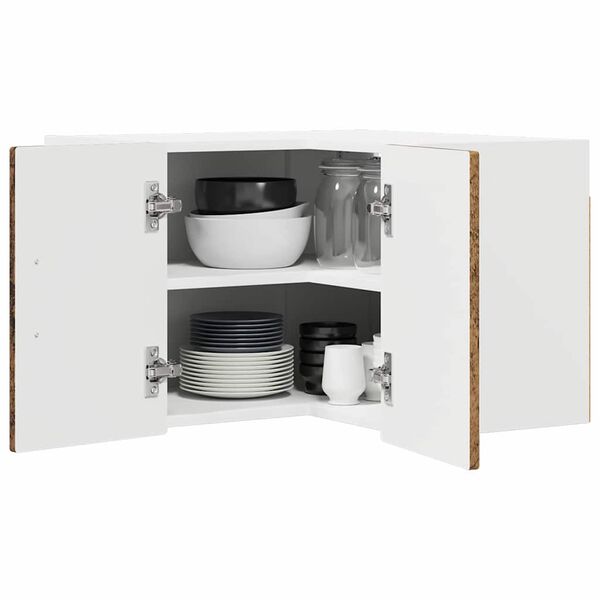 vidaXL K&ouml;kssk&aring;p med hylla Gammalt tr&auml; 57 x 57 x 40 cm Konstruerat tr&auml;