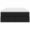 vidaXL F&ouml;rvaringss&auml;ng med madrass Svart 120 x 190 cm Konstl&auml;der