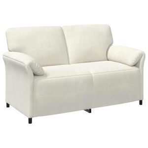 vidaXL 2-sits soffa Gr&auml;ddvit 158 x 83 x 95 cm Sammet