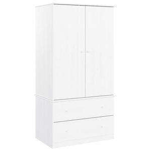 vidaXL Kl&auml;dsk&aring;p ALTA vit 90x55x170 cm massiv furu