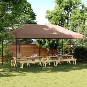 vidaXL Pop-Up hopf&auml;llbart partyt&auml;lt 580x292x315 cm brun