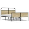 vidaXL S&auml;ngram utan madrass sonoma-ek 140x190 cm konstruerad tr&auml;