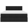 vidaXL F&ouml;rvaringss&auml;ng med LED med madrass Svart 140 x 200 cm Polyester