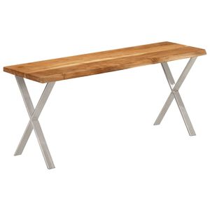 vidaXL B&auml;nk med levande kant 105 cm massivt akaciatr&auml;