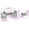 vidaXL Loungegrupp f&ouml;r tr&auml;dg&aring;rden med dynor 6 delar gr&aring; konstrotting