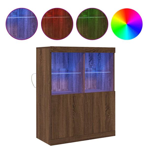 vidaXL Sk&auml;nk brun ek 81x37x100 cm konstruerat tr&auml;