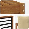 vidaXL Utomhussoffset med kudde 6 pcs Naturlig och Beige