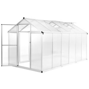 vidaXL V&auml;xthus aluminium 362x190x195 cm 13,41 m&sup3;