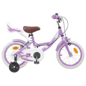 vidaXL Barncykel 16 Tum f&ouml;r 4-6 &aring;r gamla Lila