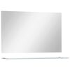 vidaXL Badrumsspegel med hylla 100x60 cm h&auml;rdat glas