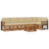 vidaXL Utomhussoffset 7 st Naturlig och Beige Polyester