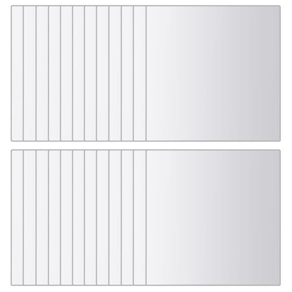 vidaXL Spegelplattor 24 st fyrkantig spegelglas