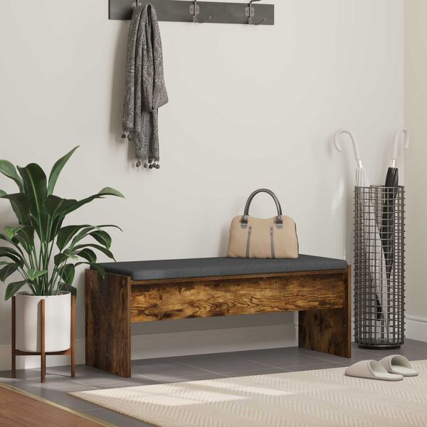 vidaXL Hallb&auml;nk med kudde R&ouml;kt ek 103 x 38 x 40 cm