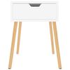 vidaXL S&auml;ngbord 2 st vit h&ouml;gglans 40x40x56 cm konstruerat tr&auml;