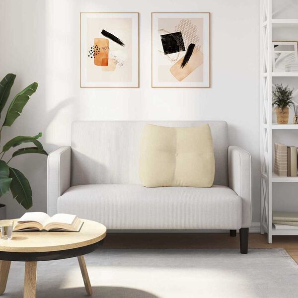 vidaXL Ryggkudde Kr&auml;m 60 x 24 x 50 cm tyg