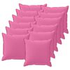 vidaXL Kudd&ouml;verdrag 12 st HOUTEN Rosa 50 x 50 cm Polyester