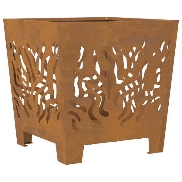 vidaXL Eldstad Brun 40 x 40 x 40 cm St&aring;l