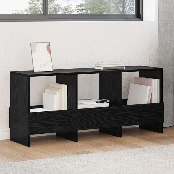 vidaXL Tidningshylla Svart Ek 102 x 30 x 45 cm