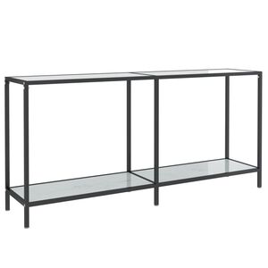 vidaXL Konsolbord vit 160x35x75 cm h&auml;rdat glas