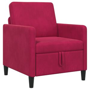 vidaXL Soffa med f&ouml;rvaring Vinr&ouml;d 72 x 78 x 87 cm Polyester