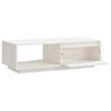 vidaXL Soffbord vit 110x50x33,5 cm massiv furu