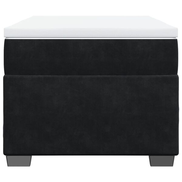 vidaXL Rams&auml;ng med madrass svart 90x190 cm sammet