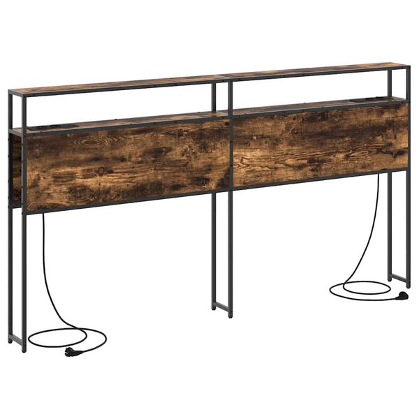 vidaXL F&ouml;rvaringshuvudgavel R&ouml;kf&auml;rgad ek 200 cm Konstruerat tr&auml;