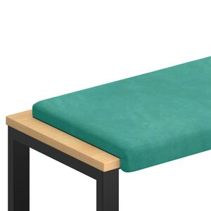 vidaXL B&auml;nk kudde Sammet Turkos Djup 35 cm