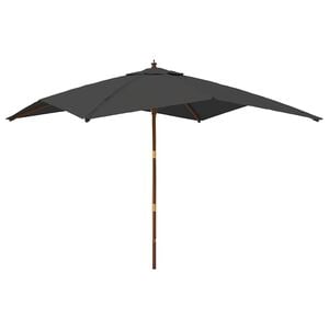vidaXL Parasoll med tr&auml;st&aring;ng 300x300x273 cm antracit