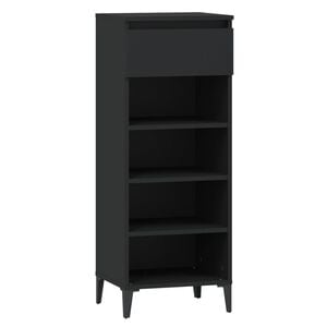 vidaXL Skohylla svart 40x36x105 cm konstruerat tr&auml;