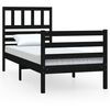vidaXL S&auml;ngram massiv furu 90x190 cm svart