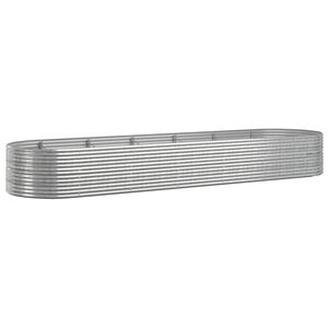 vidaXL Odlingsl&aring;da pulverlackerat st&aring;l 510x140x68 cm silver