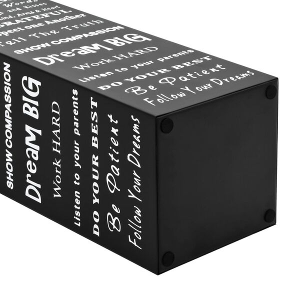 vidaXL Paraplyställ text stål svart