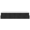 vidaXL Ottoman sängram med madrass svart 100x200 cm tyg