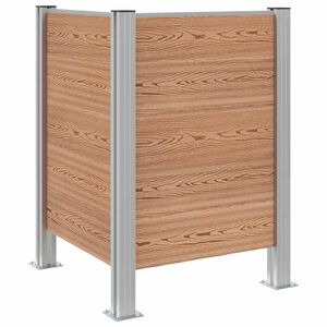 vidaXL Skr&auml;pkorgstaket Brun 85 x 85 x 115 cm Aluminium och WPC