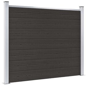 vidaXL Staketpanel WPC 180x146 cm svart