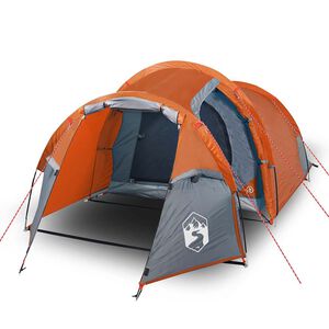 vidaXL Campingt&auml;lt tunnel 2 personer orange vattent&auml;tt