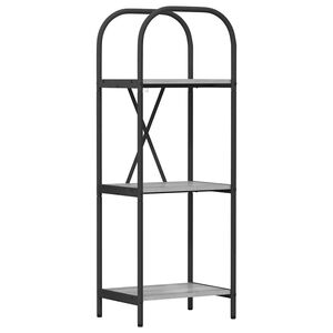 vidaXL Hyllsystem 3 niv&aring;er 40 x 30 x 109 cm Konstruerat tr&auml; Gr&aring; Sonoma