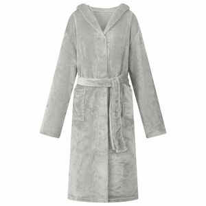 vidaXL Badr&auml;kt Hoodie Gr&aring; S Flanell