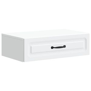 vidaXL V&auml;ggmonterad sidobord Vit 59 x 34,5 x 17 cm Konstruerat tr&auml;