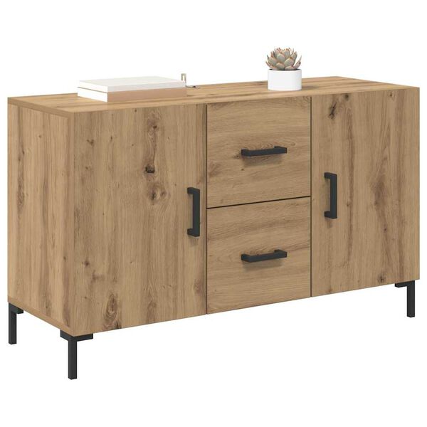 vidaXL Sideboard med l&aring;da Artisan Ek 100 x 36 x 60 cm Konstruerat tr&auml;