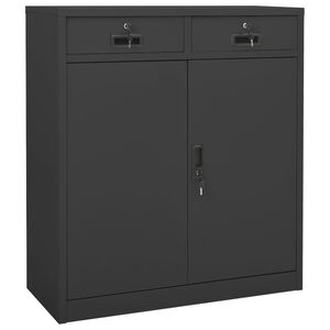 vidaXL Dokumentsk&aring;p antracit 90x40x102 cm st&aring;l