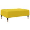 vidaXL B&auml;ddsoffa 2-sits med fotpall gul sammet
