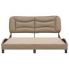 vidaXL Bed Frame without Mattress "Hvar" Cappuccino 160x200 cm Faux Leather