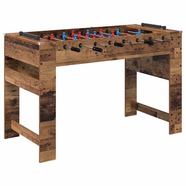 vidaXL Foosballbord Gammalt tr&auml; 125 x 60,5 x 80 cm Konstruerat tr&auml;