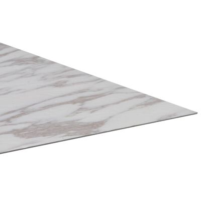 vidaXL Självhäftande PVC-golvplankor 5,11 m² vit marmor