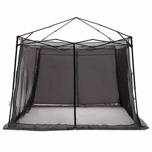 vidaXL Innert&auml;lt med tak Gr&aring; och orange 303 x 303 x 196 cm taffeta