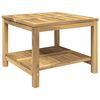 vidaXL Kaffeebord Vit tv&auml;tt 60,5 x 60 x 45 cm Massivt Akaciatr&auml;