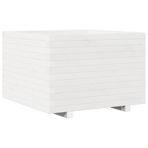 vidaXL Odlingsl&aring;da vit 70x70x49,5 cm massiv furu