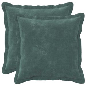 vidaXL Kudd&ouml;verdrag 2 st HOUTEN HavBl&aring; 35 x 35 cm Mikrofiber Fleece